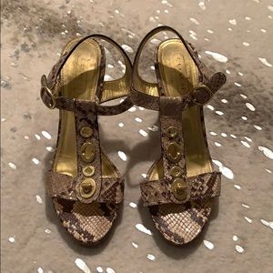 Coach Lalo printed python heel